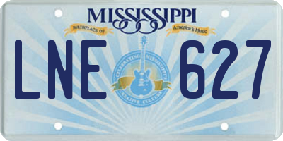 MS license plate LNE627