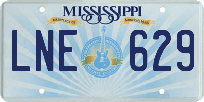 MS license plate LNE629