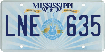 MS license plate LNE635