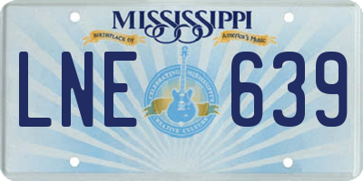 MS license plate LNE639