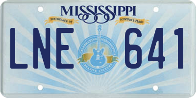 MS license plate LNE641