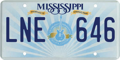 MS license plate LNE646