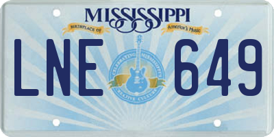 MS license plate LNE649
