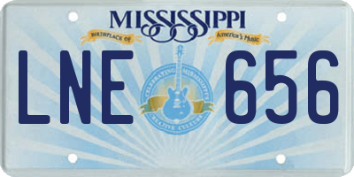 MS license plate LNE656