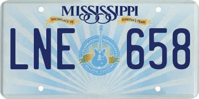 MS license plate LNE658