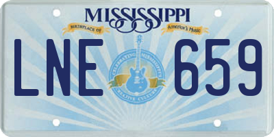 MS license plate LNE659