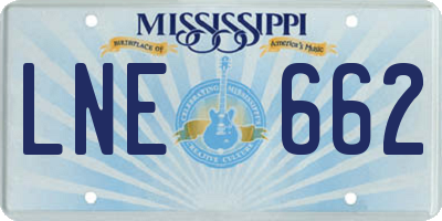 MS license plate LNE662