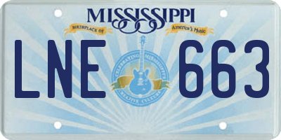 MS license plate LNE663