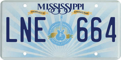 MS license plate LNE664