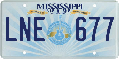 MS license plate LNE677