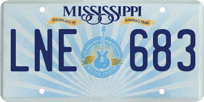 MS license plate LNE683