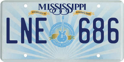 MS license plate LNE686