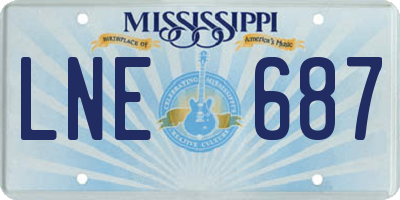 MS license plate LNE687