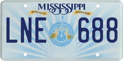MS license plate LNE688