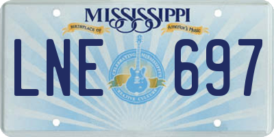 MS license plate LNE697