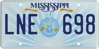 MS license plate LNE698