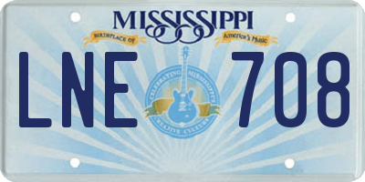 MS license plate LNE708