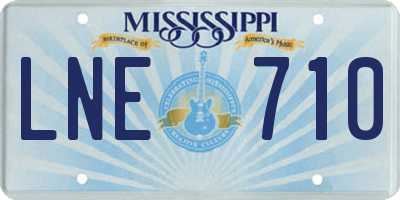 MS license plate LNE710