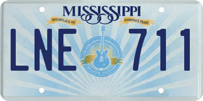 MS license plate LNE711