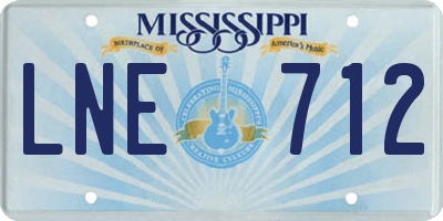 MS license plate LNE712