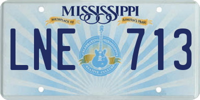 MS license plate LNE713