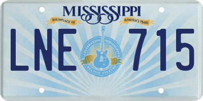 MS license plate LNE715