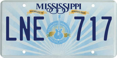 MS license plate LNE717