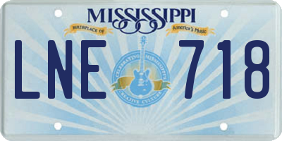 MS license plate LNE718