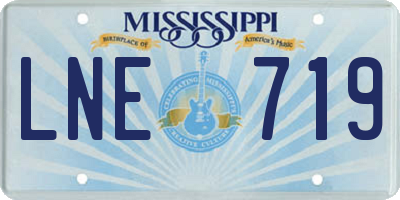 MS license plate LNE719