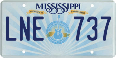 MS license plate LNE737