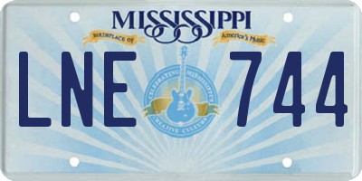 MS license plate LNE744