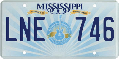 MS license plate LNE746
