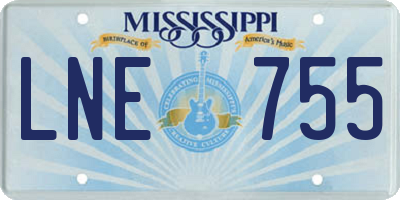 MS license plate LNE755