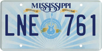 MS license plate LNE761