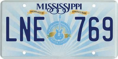 MS license plate LNE769