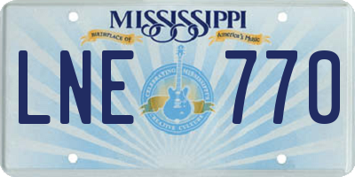 MS license plate LNE770