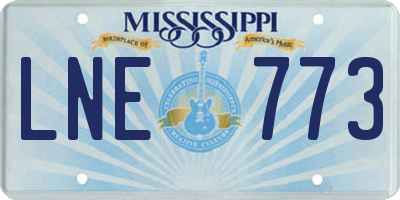 MS license plate LNE773