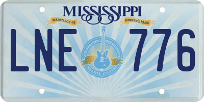 MS license plate LNE776