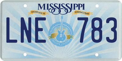 MS license plate LNE783
