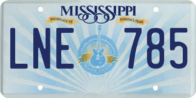 MS license plate LNE785