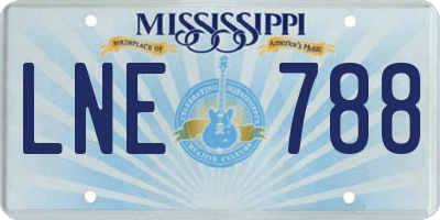 MS license plate LNE788