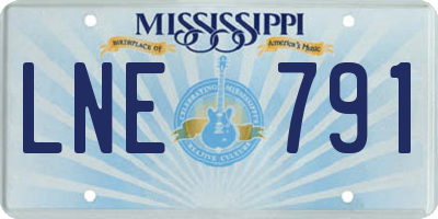 MS license plate LNE791