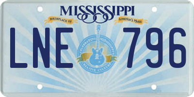 MS license plate LNE796