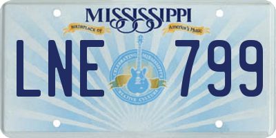 MS license plate LNE799