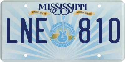 MS license plate LNE810