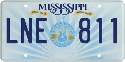 MS license plate LNE811