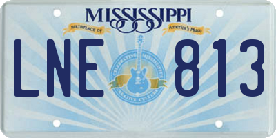 MS license plate LNE813