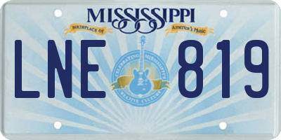 MS license plate LNE819