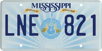 MS license plate LNE821