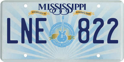 MS license plate LNE822